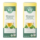 Lebensbaum Zitronenmelisse, Bio Kräutertee-Mischung, Zitronenmelissen-Tee, Bio-Tee, Sommer-Tee, 100% Zitronenmelisse & Zitronengras, 20 Teebeutel, 30g (Packung mit 2)