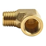 90 für Messing 1/4 Rohrverschraubung Verbindungsstück Kupplung Gewindewerkzeug 1/8 Zoll Bogen 3/8 1/2 Zoll dauerhafte Metall Luftgrößen Sanitäradapter Grad Werkstatt (B)