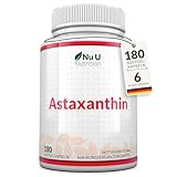 Astaxanthin 12mg - 180 Hochwirksame Softgel-Kapseln - 6-Monats-Vorrat - Kraftvolles Antioxidans-Ergänzungsmittel - Astaxanthin aus Haemotococcus Pluvialis Algen - Hergestellt in Großbritannien