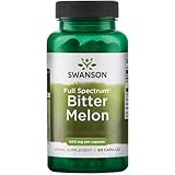 Swanson, Bitter Melon, 60 glutenfreie Kapseln, 500mg Bittermelone-Frucht je Dosis, Sojafrei, GMO frei, Geschmacksneutral