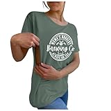 Damen Stillshirt Kurzarm Umstandsshirt Stillen Stillfreundliches Umstandsmode T-Shirt mit Reißverschluss Mama's Boobery Always On Tap Oberteil Elegant Schwangere Nursing Tops #1