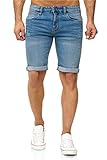 Indicode Kaden Denim Shorts, Farbe: Blue Wash, Größe: L