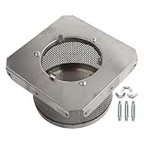 Ersatz für Terrassenheizstrahler Emitter Bildschirm und Sockel aus 304 Edelstahl, entworfen für Pyramidenheizungen mit mehreren Befestigungslöchern (10 cm)