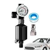 Manometer, Filterabscheider, Präzisionsfeuchtigkeitskontrollgerät, Luftkompressorzubehör 5,55 Zoll für die Wartung von Möbeln, die Reparatur von Autos, Ausrüstung, Industrie, Workshop -Aufgaben, Reise