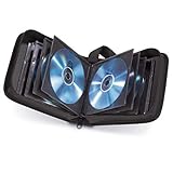 Hama CD Tasche für 32 Discs / CD / DVD / Blu-ray (Mappe zur Aufbewahrung , platzsparend für Auto und Zuhause, Transport-Hüllen) Schwarz