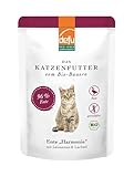 defu Katzenfutter | 12 x 85 g | Bio Ente Harmonie Nassfutter | Premium Bio Katzenfutter | Pate für Katzen