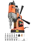 VEVOR Profi Kernbohrmaschine Magnetbohrmaschine Magnetkraft 12500 N, 850 U/min 1450 W Magnetbohrmaschine 40 mm Max. Bohrdurchmesser, Magnetkernbohrsystem für Schiffsbau, Brückenbau usw. Orange