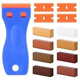 Hartwachs Reparaturset, 8 Farben Laminat Reparaturset mit 1 Schaber und 5 Spachtel, Laminat/Holz/Parkett/Vinyl Reparaturset, Möbelreparatur Wachs Set Wachskitt zum Kratzer Schäden Loch Ausbessern