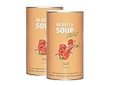 BEAVITA Diät Suppe Tomate (2x540g Dose) für 9 Suppen zum Abnehmen*, nährstoffreicher Mahlzeitenersatz Shake, Kalorien sparen & Gewicht reduzieren mit einer leckeren Instant Suppe