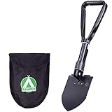 Zamper Klappspaten mit Tasche - Klappschaufel & Spaten für Outdoor Camping Survival Trekking - Tool & Werkzeug auch für Schnee