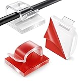 Aujzoo 50 Stück selbstklebende Kabel-Clips und -Haken, Kabel-Management-Halter für Organizer, Wand, Schreibtisch, Zuhause und Büro