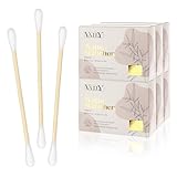 Vaily Bambus Wattestäbchen 1200er Pack - Nachhaltige Reinigungsstäbchen - Fusselfreie Ohrenstäbchen - Biologisch Abbaubar