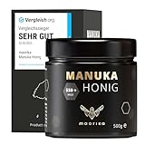 maorika - Manuka Honig 550 MGO + 500g im Glas (lichtundurchlässig, kein Plastik) - laborgeprüft, zertifiziert aus Neuseeland