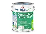 Remmers Dauerschutz-Farbe 3in1 [eco] weiß (RAL 9016), 5 Liter,für innen und außen, 3in1: Isoliergrund, Zwischen- und Schlussbeschichtung