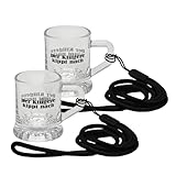 Shotglas Der Klügere kippt nach 25ml 2er Set | Schnaps | Schnapsglas | Party | Feiern