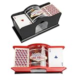 Exuberia Handkurbel Kartenmischer,Kartenmischmaschine,2 Decks Mischgerät Manuell Mischmaschine Kurbel Karten Spielkartenmischer für Spielkarten Für Pokerspiele, Blackjack