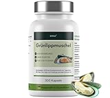 Grünlippmuschel 300 Kapseln- hoch konzentriert von EXVital, 300 Kapseln in Deutscher Premiumqualität, kein Magnesiumstearat, ApoTest: Sehr Gut