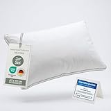 Blumtal Federkissen 40x80 cm 2er Set mit 3-Kammer-Füllung - OEKO-TEX zert. Kopfkissen 40x80 2er Set Federfüllung - stützender Federkern + HCS-Außenkammern - Kissen Seitenschläfer + 100% Baumwoll-Bezug