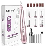 JODSONE Nagelfräser Kabellos 20000 U/min – 6 in 1 Elektrische Nagelfeile für Gelnägel, Leise & USB-Aufladbar, Maniküre Set mit Verstellbarer Geschwindigkeit
