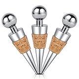 HOTUT Weinverschluss, 3 Stück Weinflaschenverschluss, Weinkorken, Flaschenverschluss Wein Stopfen, Bottle Stoppers für Weinsammlung Rotwein Champagner Beer Saver Sealer