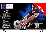 TCL 43P6K 43P6K LED 4K UHD HDR Smart TV | Google TV, 60Hz, HDR 10, AiPQ Prozessor, Dolby Audio, MEMC, HDMI 2.1, Bluetooth 5.2, WiFi 5, Lünettenloses Design (43P6K - Modell 2025)