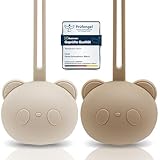 CAJA Schnullerbox 2er Set Schnulleraufbewahrung Silikon BPA frei hygienische Aufbewahrung für Babys und Kleinkinder Panda Design hochwertiges Baby Zubehör Geschenk zur Geburt und Baby Erstausstattung