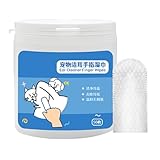 Generisch Ohrpflege Finger-Pads Für Hunde Hund Reiniger Fingerling - 60 Stück PH-neutral (170g), 3D-Textur Für Katzen/Welpen, Geruchsentferner, Tierklinik-getestet, Reisefreundlich