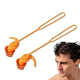 Ohrstöpsel zum Schwimmen, Schwimmende Ohrstöpsel, Geräuschreduzierung Schwimmen Ohrstöpsel - Wiederverwendbare Wasserohrstöpsel Hörschutz Schwimmzubehör mit Lanyard, Schlafohrpuppen für Erwachsene
