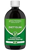 DietySlim NUTRIMEA - 6 Wöchige Kur - 11 Natürliche Inhaltsstoffe - 100% Vegan - Mit Grüner Tee, Guarana, Löwenzahn - Flasche à 500 ml flüssig