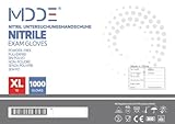 Einweghandschuhe, Einmalhandschuhe Nitril handschuhe, Untersuchungshandschuhe für medizinische, Lebensmittel, puderfrei, latexfrei, hypoallergen, Kosmetikerinnen (1000, Schwarz, XL)