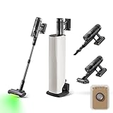 roborock H60 Hub Ultra Akku Staubsauger mit Auto-Entleerungsstation, 210AW Saugleistung für Teppiche und Hartböden, 90 Min, Anti-Tangle Bürste, 140° LED-Staubdetektion, Zubehör für alle Oberflächen