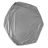 TARSHYRY Sandboxabdeckung, Sandbox -Deckung 140x120x20 cm PVC Polyester Sechskantes Sandkasten mit Kordelkastenabdeckung für Outdoor -Garten (Gray)