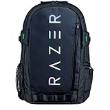 Razer Rogue V3 Backpack (15.6') - Kompakter Reise Rucksack (Fach für Laptop bis 15 Zoll, Abriebfest, Außenhülle aus Polyester) Schwarz/Chroma