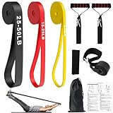 Fitnessbänder, Resistance Bands Set mit 3 Widerstandsstufen, Inklusive Türanker, Griffe, Schutzpolster und Aufbewahrungstasche, Widerstandsbänder Für Krafttraining/Yoga/Klimmzughilfe