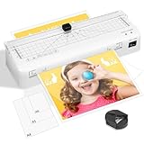 Laminiergerät, Laminiergerät A4 mit schnelles Aufwärmen, A4/A5/A6 Laminiergeräte 80-125 Mic mit integriertem Schneidegerät für Heimgebrauch Büro Schule Fotos