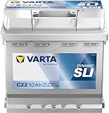 Varta Blue Dynamic 5524000473132 Autobatterien, C22, 12 V, 52 Ah, 470 A, mit PKW