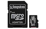 Kingston Canvas Select Plus 256 GB microSD-Karte Klasse 10 UHS-I Geschwindigkeiten bis zu 100 MB/s mit Adapter (SDCS2/256GBIN)