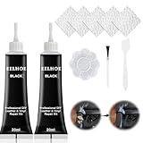 Gubuyi Leder Reparatur Set, Lederreparatur Creme,Lederreparaturset Schwarz,Flüssigleder Reparatur Set,Lederkratze Reparatur,Leder Restaurator,Leder Reparatur Füller Sofas,Schwarz,2PCS (Black)