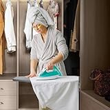 Dampf Bügelbrett Grau - Bügelbrett für Alle, die Wenig Platz und Zeit Haben- Schrankauszug Im Schrank Verstauen Faltbar- 180 ° Ausziehbares Bügelbrett