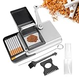 Zigarette Rolling Machine,Manuell Zigarettenstopfmaschine Stopfmaschine mit Nut Platte für Zigaretten, mit Zubehör Aufbewahrungsbox für konsistente Zigarettenherstellung