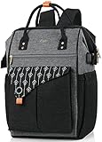 Rucksack Damen, 15,6 Zoll Laptop Rucksack mit USB Ladeanschluss, Schulrucksack Mädchen, Wasserdichter Schultasche Daypack Elegant für Schule Uni Reise Arbeit