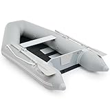 CO-Z Schlauchboot 2 Personen Aufblasbares Boot 2,3M 230x130x33cm Sportboot mit 2 Paddel und Luftpumpe Grau Paddelboot Ruderboot Schlauchboot Angeln mit Sitzbank Aluboden