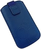 Handyschale24 Slim Case für LG K9 Handyschale Blau Schutzhülle Tasche Cover Etui mit Klettverschluss