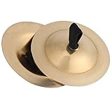 Gold Finger Becken Messing, 2 PCS Bauchtanz Finger Messing – Zimbel/sagats/Becken, 5 cm/5,1 cm Finger Becken Bauch Musikinstrument Dancing Zubehör