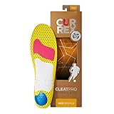 CURREX CLEATPRO – Dünne Einlegesohlen mit Fußgewölbeunterstützung, Komfort, Dämpfung & Stabilität für Fußball usw., SuperGrip für Kontrolle, stoßdämpfende Einlagen, für Damen & Herren (Medium Arch, M)