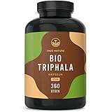 Bio Triphala - 360 Kapseln - 2.000mg Hochdosiert (500mg pro Kapsel) - Premium Triphala Früchte aus Indien - Ohne Zusatzstoffe - Vegan, Laborgeprüft, Deutsche Produktion - TRUE NATURE