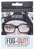 Wirksames FOG-OUT! Antibeschlagtuch - Tuch mit Antibeschlagwirkung für alle Gläserarten, Visiere und Linsen