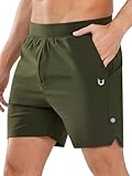 NORTHYARD Sportliche Laufshorts für Herren, 12,7 cm, Workout, leicht, schnell trocknend, Fitness-Shorts für Herren, Army Grün, Mittel