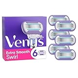 Gillette Venus Extra Smooth Swirl Damen Rasierklingen-Nachfüllpackungen, 6 Stück, 5 langlebige Klingen für eine extra glatte Rasur, die lange hält