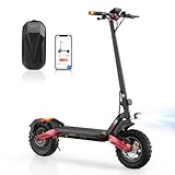 E Scooter mit Straßenzulassung, 80-100 KM Reichweite, 48V 15Ah, 10 Zoll Offroad Luftreifen, ABE Elektroroller mit Doppelter Stoßdämpfung, Faltbarer E Roller Offroad Belastung bis 150 KG, LED, App